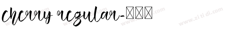 cherry regular字体转换